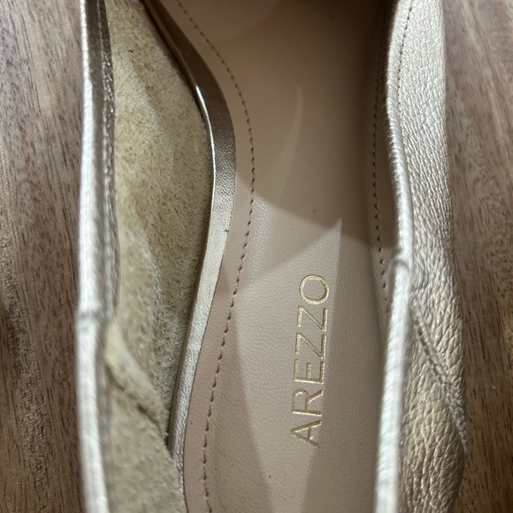 Arezzo Women's Metallic Gold Loafers - Picture 4 of 12